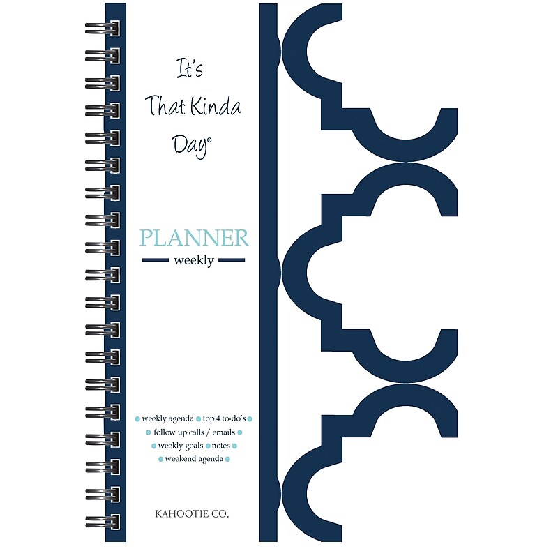 Kahootie Co. Weekly Planner, 6" x 9", Navy (ITKWN) image 1