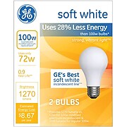 GE Halogen Bulb, 72 Watt, 1270 Lumen, Soft White (63005)