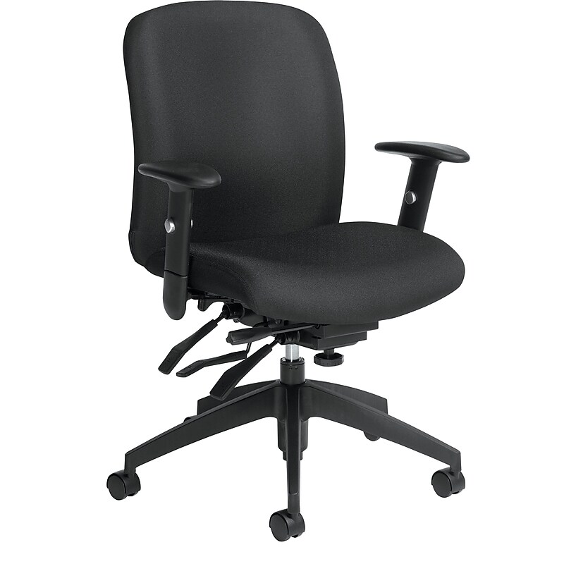 Global Truform Medium Back Multi-Tilter, Ebony, 26Wx25Dx38.5H image 1