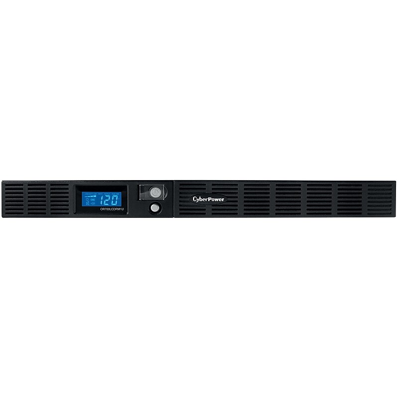 CyberPower Office Rackmount LCD Series 700VA UPS, 6-Outlets, Black (OR700LCDRM1U) image 1