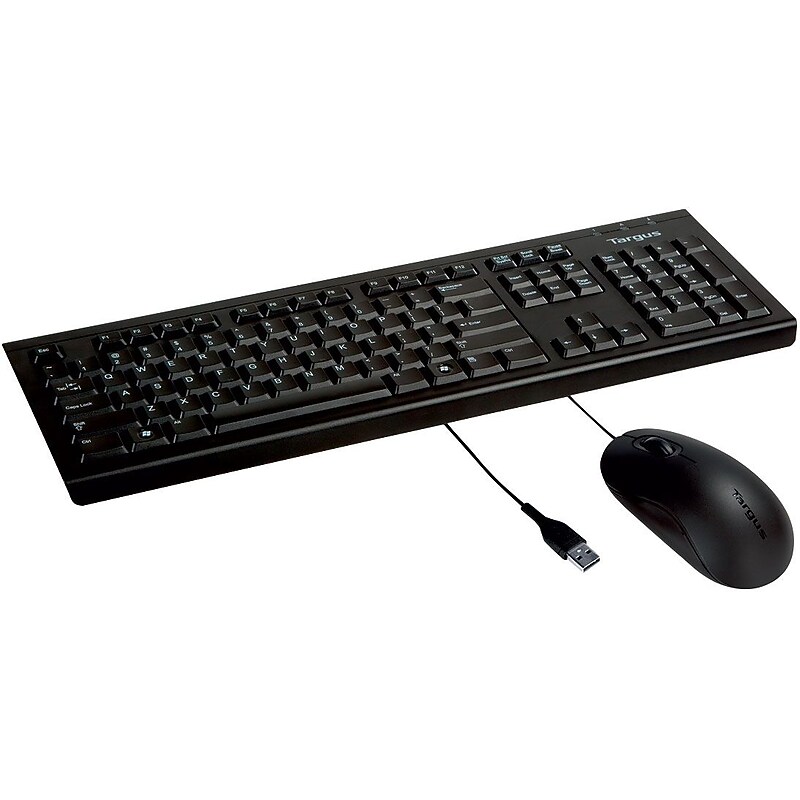 Targus Corporate Wired Ergonomic Keyboard and Mouse Combo, Black (BUS0067) image 1