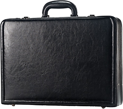 Solo New York Fifth Avenue Aluminum Briefcase - 17.3" Laptop Attaché With Combination Locks, Silver