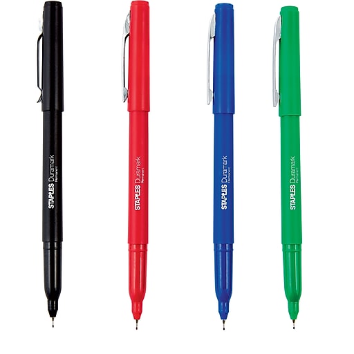 STAPLES® DURAMARK® POROUS POINT PERMANENT MARKERS ULTRA FINE ASSORTED