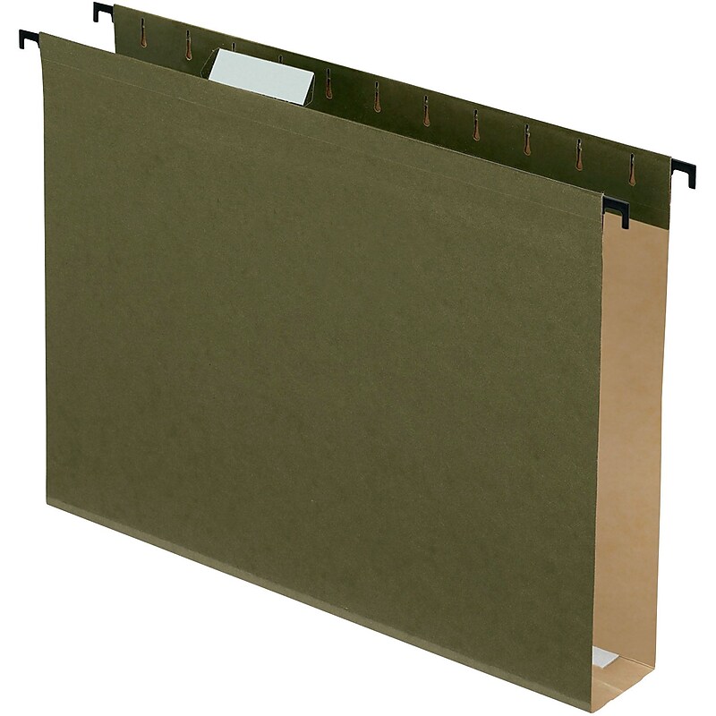 Pendaflex SureHook 1/5 Cut Tab Extra Capacity Reinforced Hanging Folder, 8.5" x 11", Standard Green, 10/Box (6152X2R) image 1