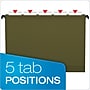 Pendaflex SureHook 1/5 Cut Tab Extra Capacity Reinforced Hanging Folder, 8.5" x 11", Standard Green, 10/Box (6152X2R)~#|#~s1059086_sc7