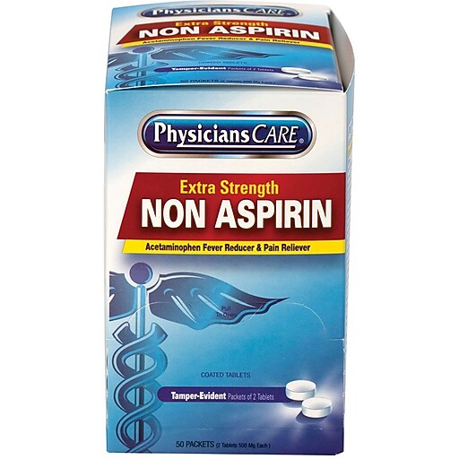 PhysiciansCare® NonAspirin Acetaminophen, 50 Packets