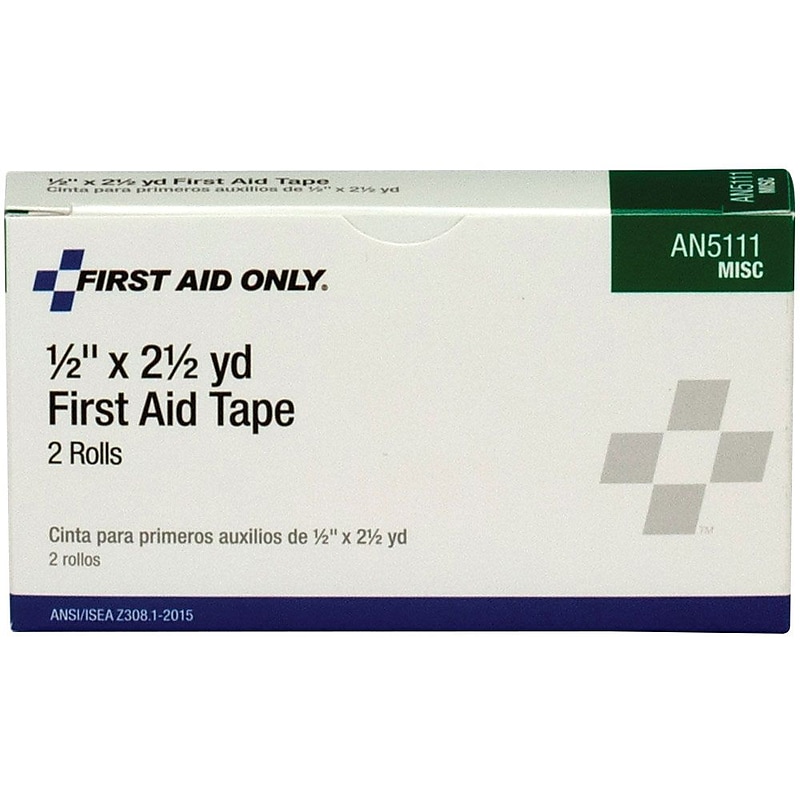 First Aid Only First Aid Tape, Paper, 1/2", 2/Box (AN5111) image 1