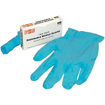First Aid Only™ Nitrile Exam Gloves, Latex Free, 4/Box (21-026/AN5011)