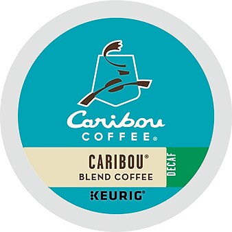 Caribou Blend Decaf Coffee, Keurig K-Cup Pods, Medium Roast, 96/Carton (10307)