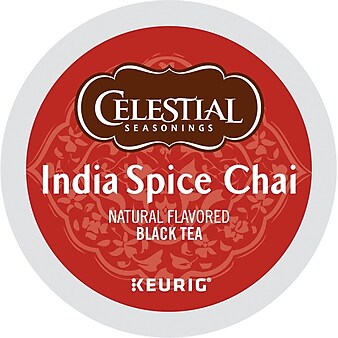 Celestial Seasonings India Spice Chai Tea, Keurig K-Cup Pods, 96/Carton (14738)