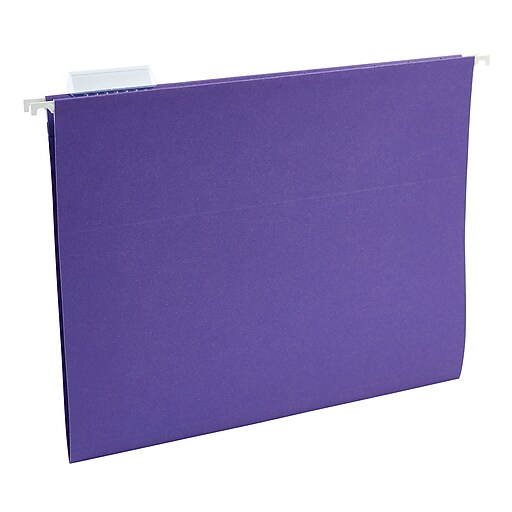 Staples® Bright Colored Hanging File Folders, 5Tab, Letter, Assorted Colors, 25/Box (875411