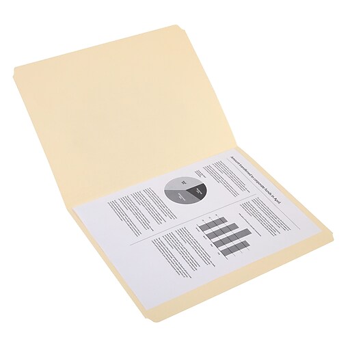 Staples® Manila File Folders, Letter, Single Tab, 100/Box Staples