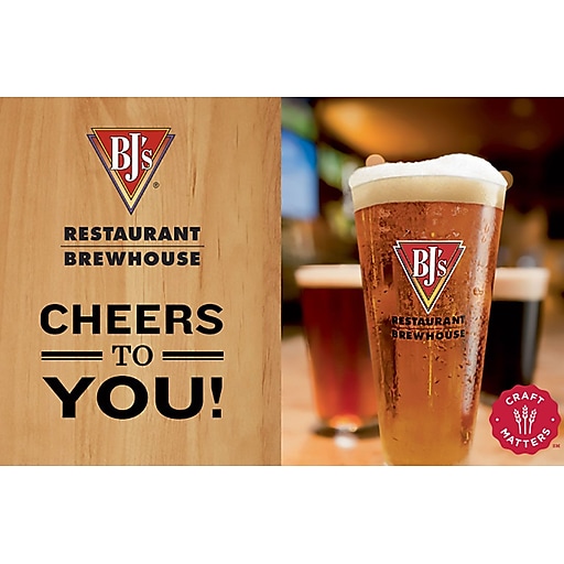 Bj S Restaurant Brewhouse Gift Card 100 Email Delivery