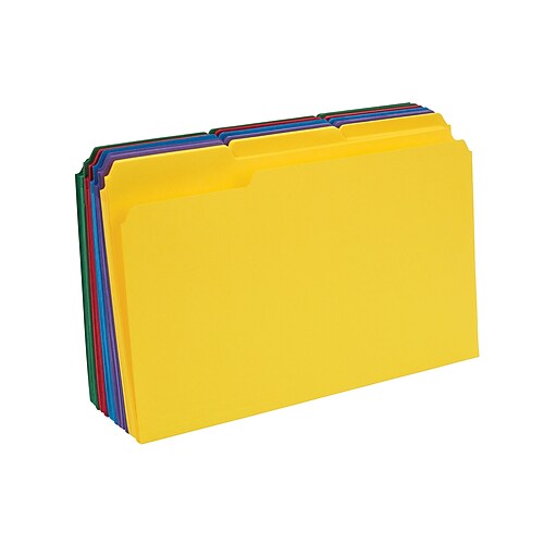 Staples Colored 3Tab File Folders, Legal, Assorted Colors, 100/pack Staples