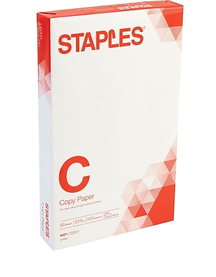 LOT of 5 Staples 8.5" x 14" Copy Paper 20 lbs 92 Brightness 500/RM 127035
