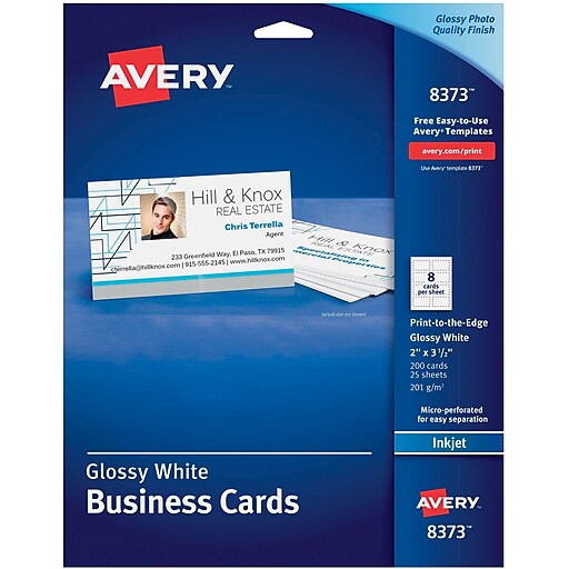 Avery Inkjet Business Cards