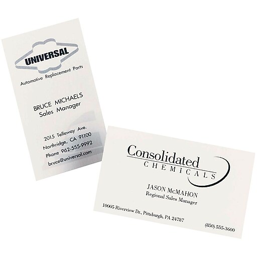 Avery® Laser Business Cards, White, 2" x 3 1/2", 250/Cards Staples