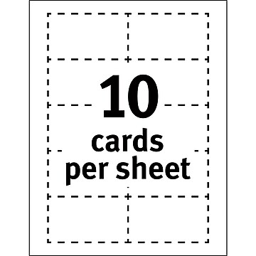 Avery® Clean Edge® Printable Inkjet Business Cards, 2" x 3.5", Matte White, 200/Pack (8871)