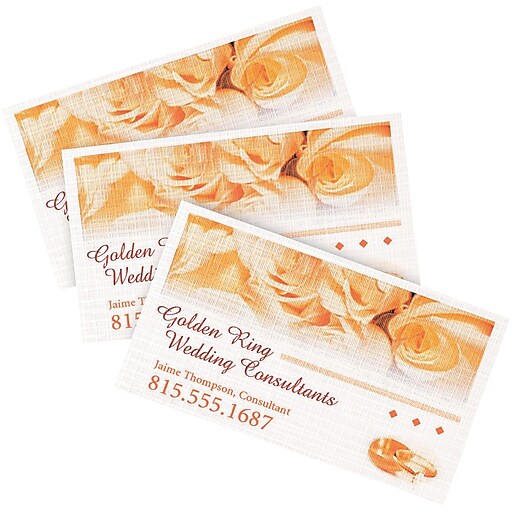 Avery® Clean Edge® 08873 Linen-Textured Two-Side Printable Business ...