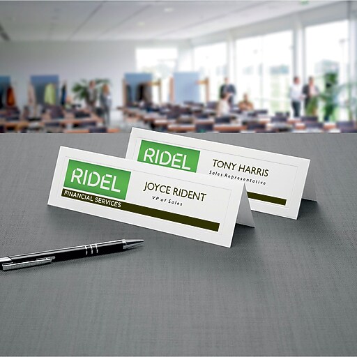 Avery® Laser & Inkjet Embossed Tent Cards, 2 1/2" x 8 1/2" Staples