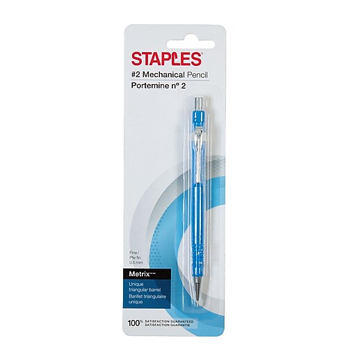 Staples® Metrix™ Mechanical Pencils 0.5mm Blue 1pk (50803) Staples