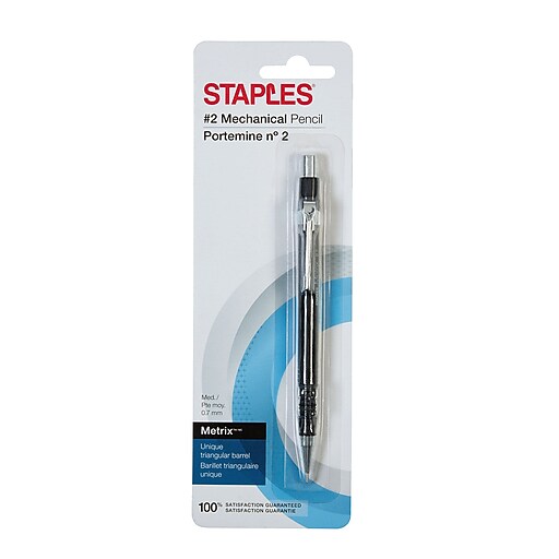Staples® Metrix™ Mechanical Pencils 0.7mm Black 1pk (50804) Staples