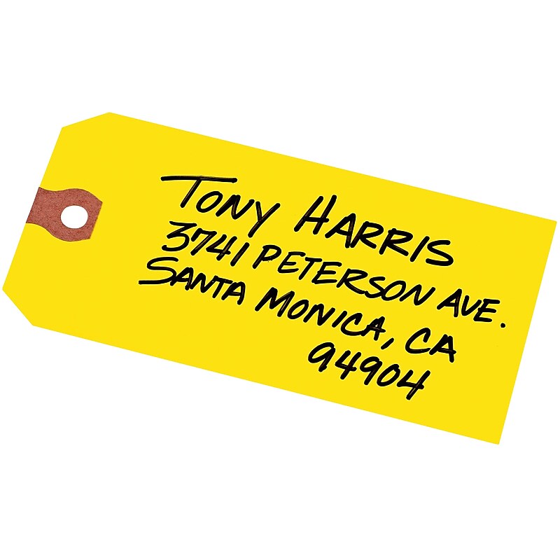Avery Unstrung Shipping Tags, 4-3/4" x 2-3/8", Yellow, 1,000 Tags/Box (12325) image 1