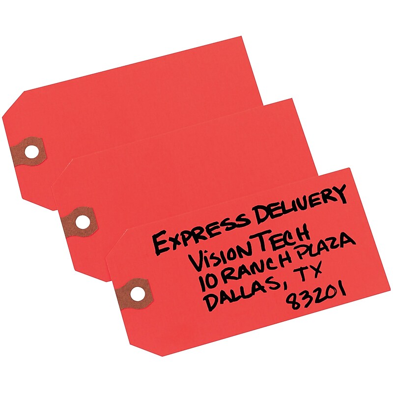 Avery Tags, 2.38" x 4.75", Red, 1000/Box (12345) image 1