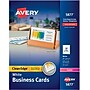 Avery Clean Edge Business Cards, 2" x 3 1/2", Matte White, 400 Per Pack (5877)~#|#~s1063675_sc7