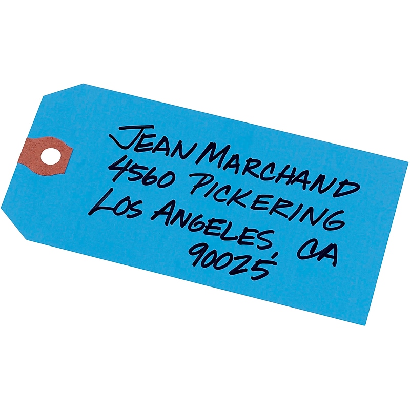 Avery Tags, 2.38" x 4.75", Blue, 1000/Carton (12355) image 1