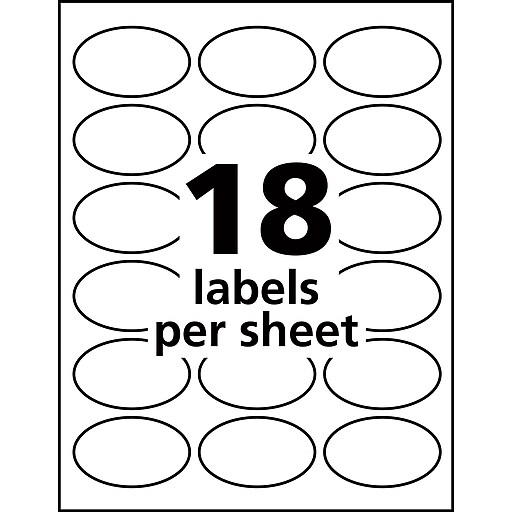 Avery Easy Peel Print-to-the-Edge Glossy Oval Labels, True Print, 1-1/2 ...
