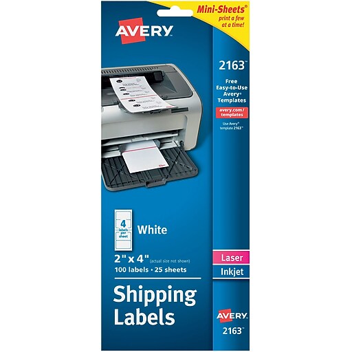 Download Avery® 2163 Mini-Sheets™ White Inkjet/Laser Shipping ... Yellowimages Mockups