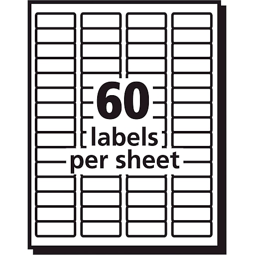Avery® 18695 Clear Inkjet Return Address Labels with Easy Peel®, 2/3" X