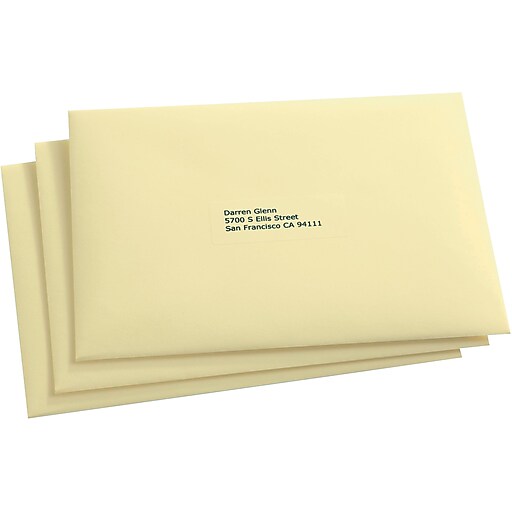 Avery® 18661 Clear Inkjet Address Labels with Easy Peel®, 1" x 4", 200