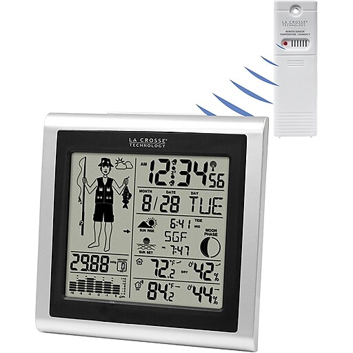 wireless forecast station with fisherman icon online onl