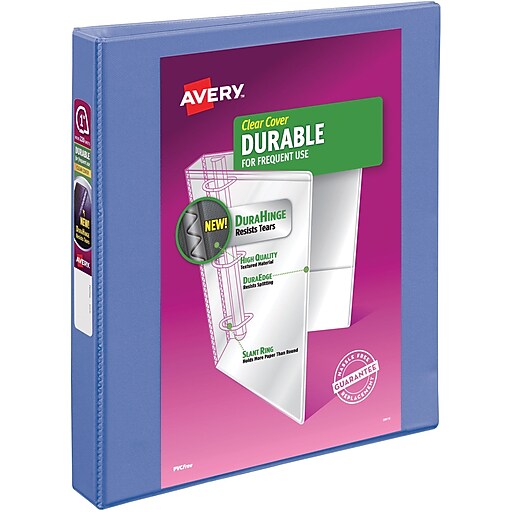 1" Avery® 51/2" x 81/2" Durable Mini View Binder with Round Rings at