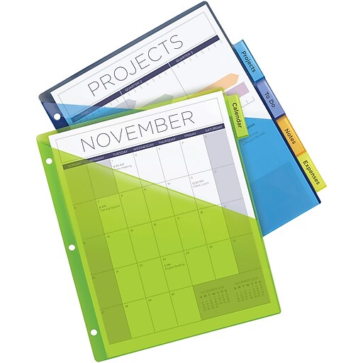 Avery® Slash Pocket Insertable Tab Dividers, 5Tab Staples