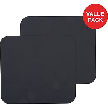 Staples Mouse Pad, Black, 2/Pack (2498469)