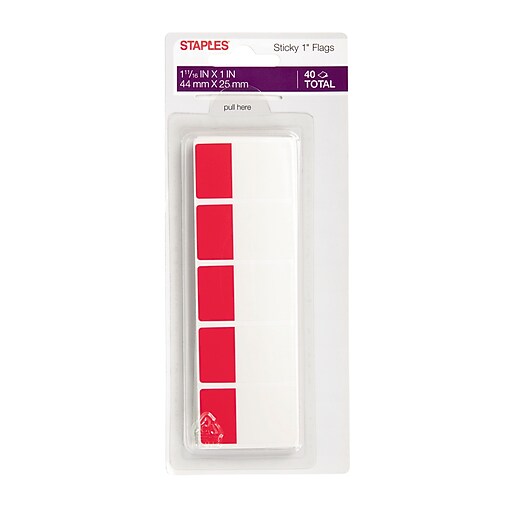 Staples® Stickies™ Standard Page Flags, Blank, Assorted Colors, 1 11/16