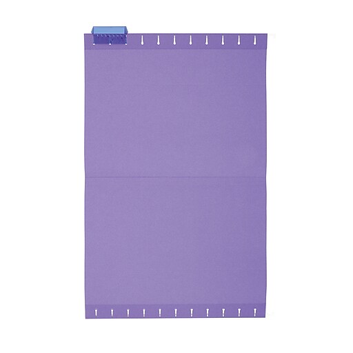 Staples® Colored Hanging File Folders, Letter, 5 Tab, Purple, 25/Box Staples