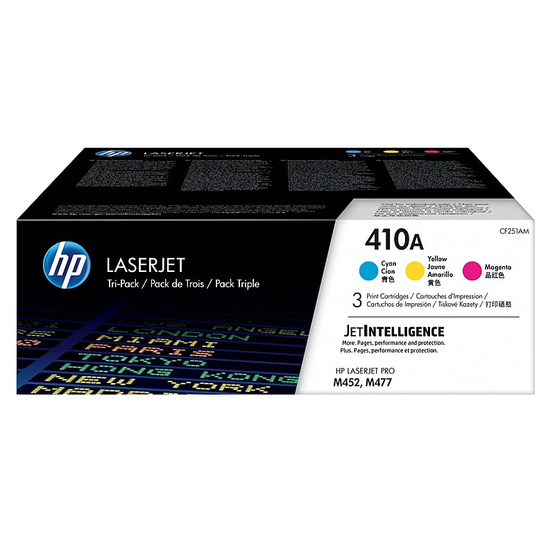 HP 410AMagenta/Yellow Standard Yield Toner Cartridge, 3/Pack ()