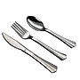 Table Mate Plastic Assorted Cutlery, Medium-Weight, Sterling Silver, 50/Pack (8305A-SV)~#|#~s1069677_sc7