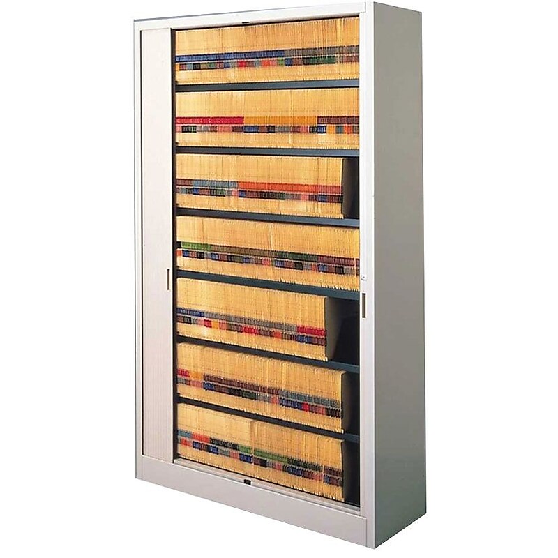 Safco 7-Tier File Harbor Cabinet; Pebble Gray (8348A3) image 1