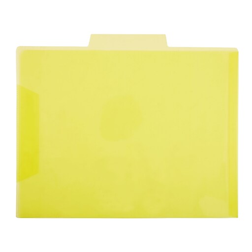 Staples 3Tab Translucent Poly File Folders, Assorted, 6/Pack (10847