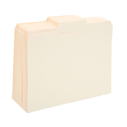 Staples Manila File Folders, 3Tab, Center Position, Letter, 100/Box (116780) Staples