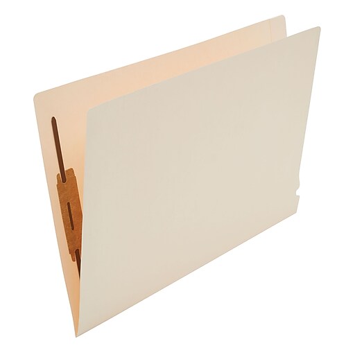 Staples Manila EndTab Fastener Folders with Reinforced Tab, Legal, 50