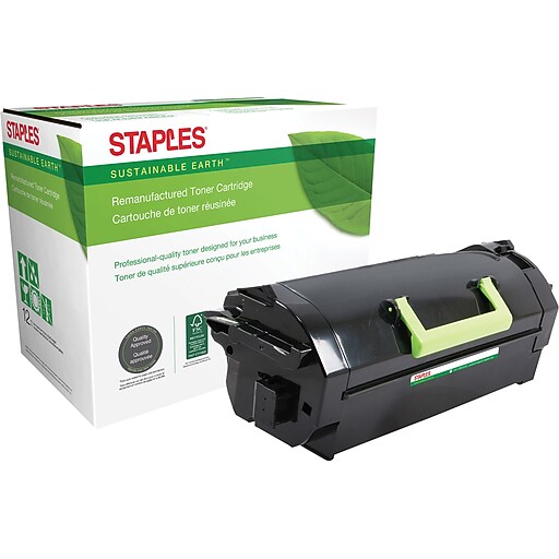 Staples® Remanufactured Laser Toner Cartridge, Lexmark MS/MX710 Series, Black, High Yield Staples