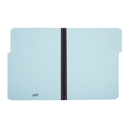 Staples Pressboard File Folders, 3 Tab, Letter, Blue, 25/Box Staples