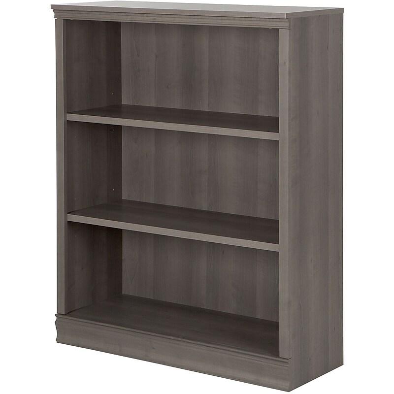 Morgan 3-Shelf Bookcase, Gray Maple (10152) image 1