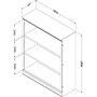 Morgan 3-Shelf Bookcase, Gray Maple (10152)~#|#~s1071456_sc7